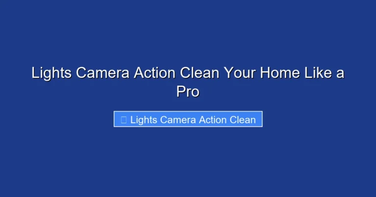Lights Camera Action Clean Your Home Like a Pro