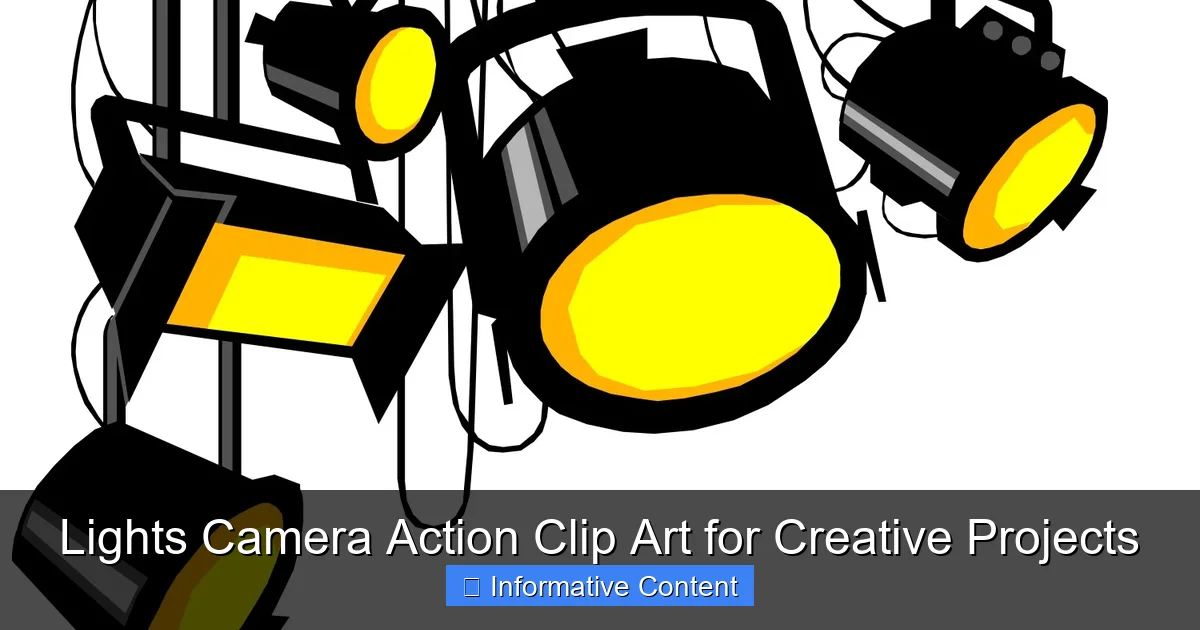 Lights Camera Action Clip Art for Creative Projects