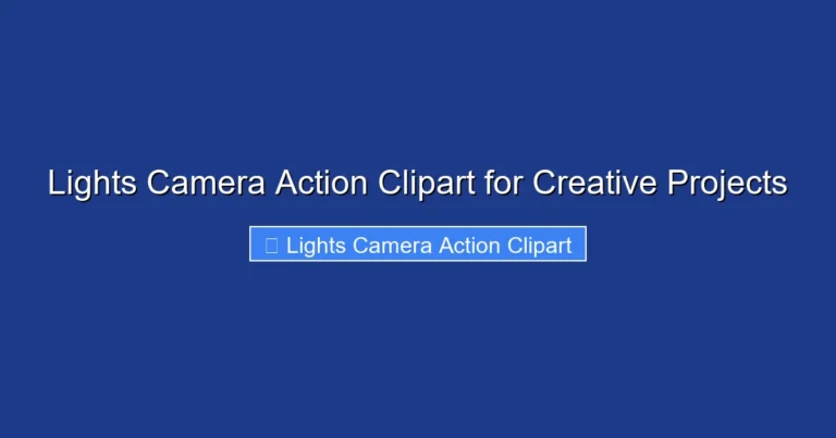 Lights Camera Action Clipart for Creative Projects