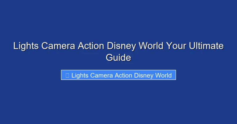 Lights Camera Action Disney World Your Ultimate Guide