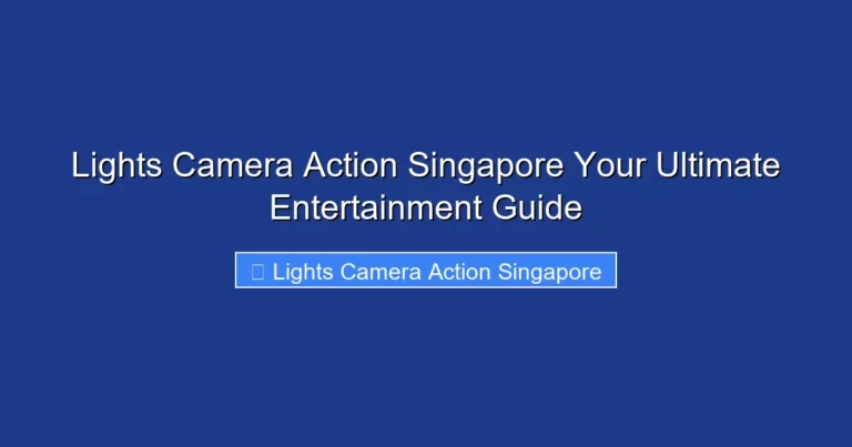 Lights Camera Action Singapore Your Ultimate Entertainment Guide