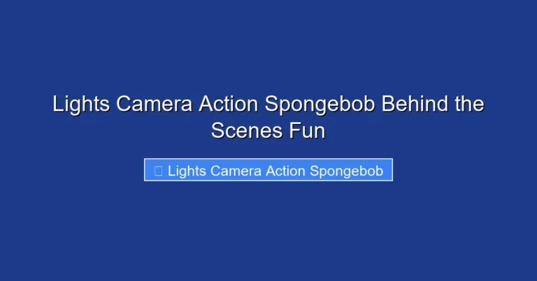 Lights Camera Action Spongebob Behind the Scenes Fun