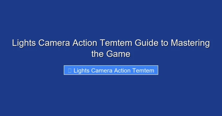 Lights Camera Action Temtem Guide to Mastering the Game