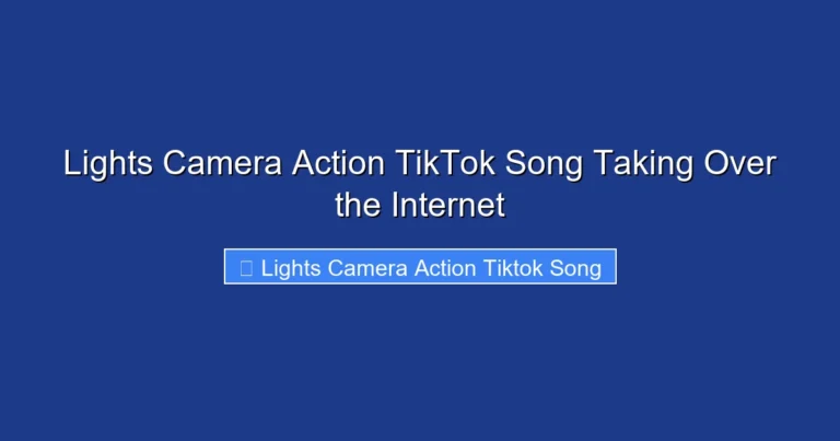 Lights Camera Action TikTok Song Taking Over the Internet