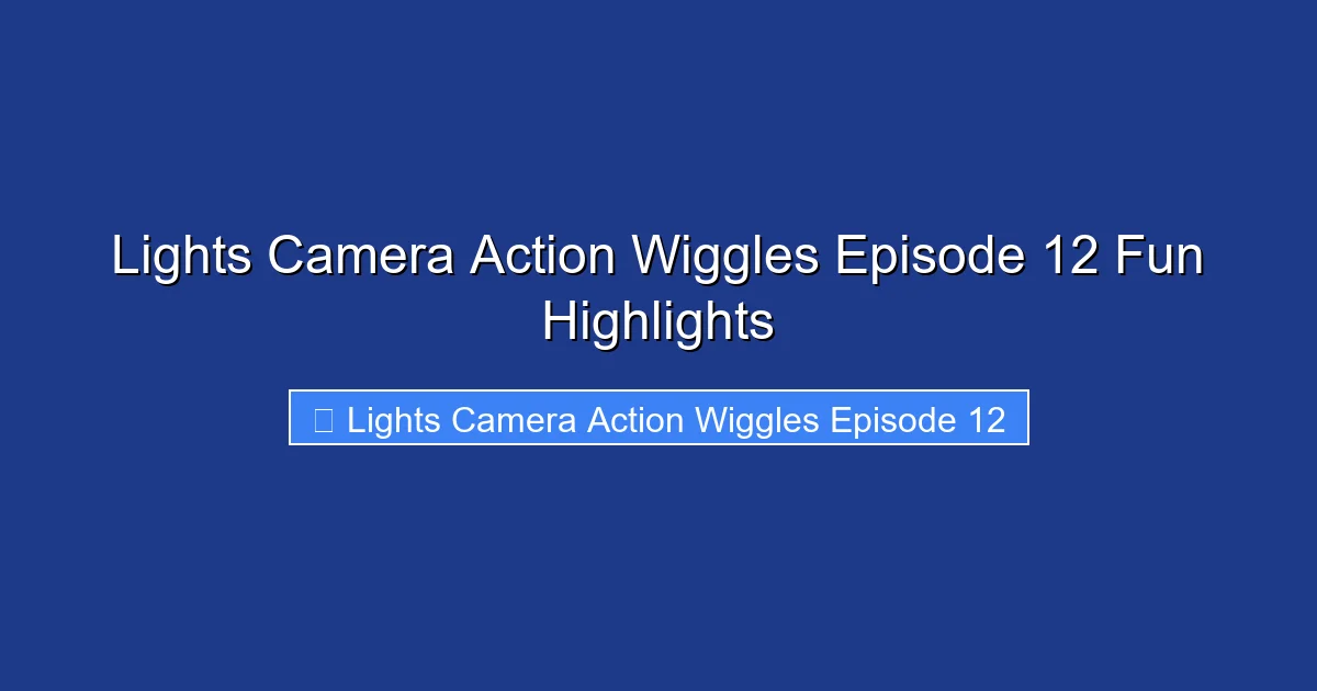 Lights Camera Action Wiggles Episode 12 Fun Highlights