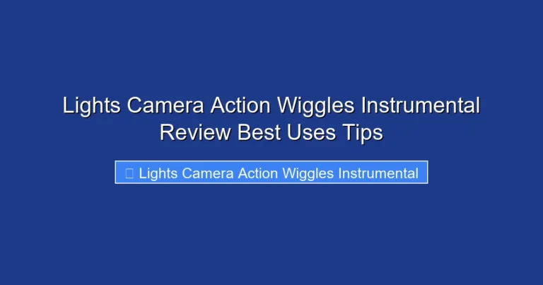 Lights Camera Action Wiggles Instrumental Review Best Uses Tips
