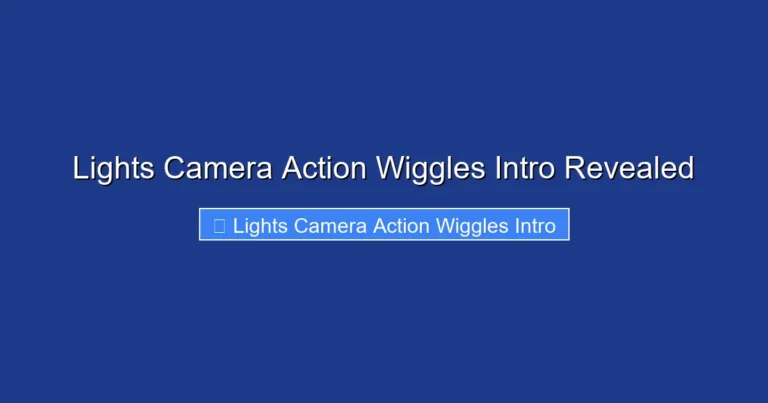 Lights Camera Action Wiggles Intro Revealed