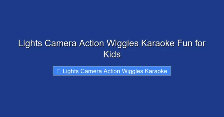 Lights Camera Action Wiggles Karaoke Fun for Kids