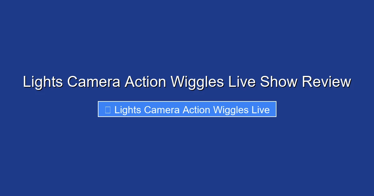 Lights Camera Action Wiggles Live Show Review