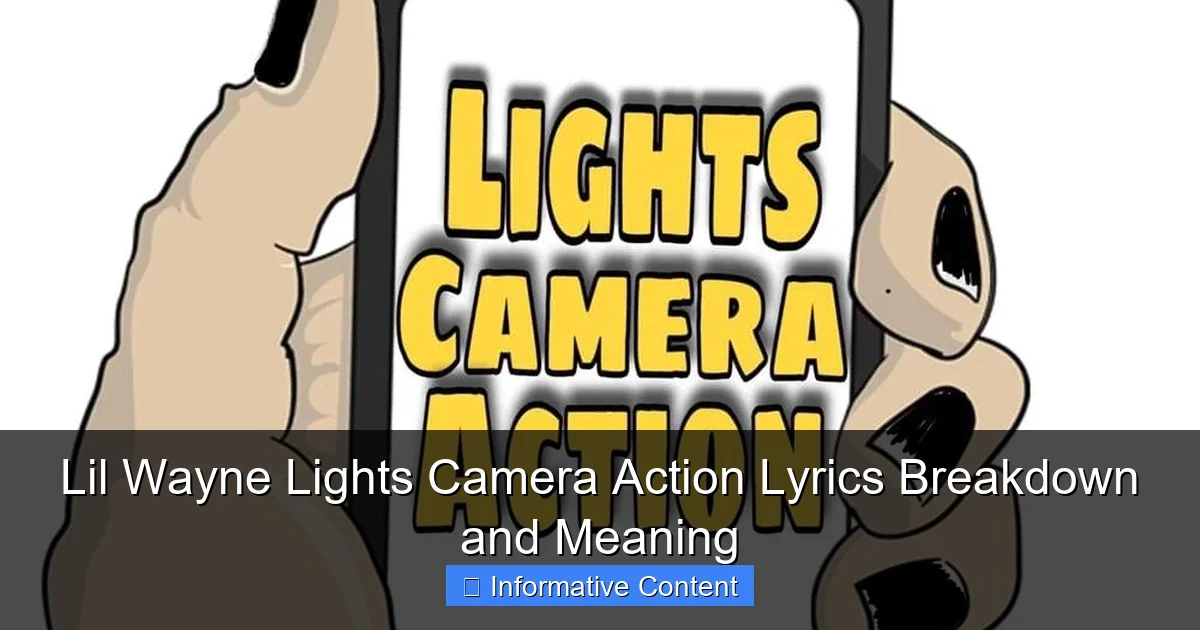 Lil Wayne Lights Camera Action Lyrics Breakdown and Meaning