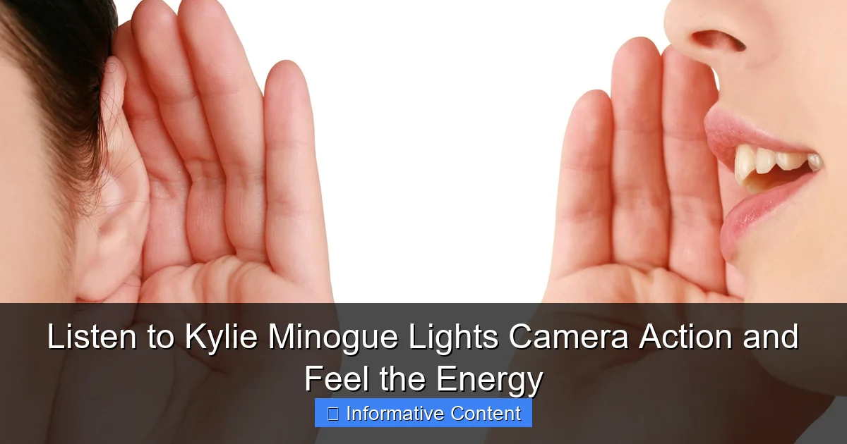 Listen to Kylie Minogue Lights Camera Action and Feel the Energy