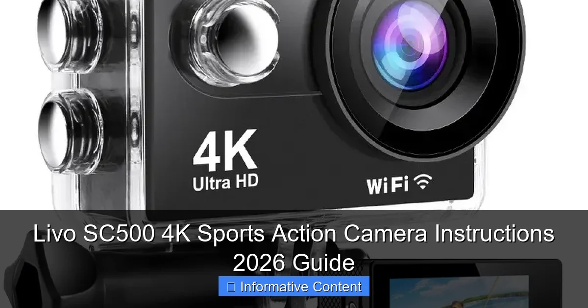 Livo SC500 4K Sports Action Camera Instructions 2026 Guide