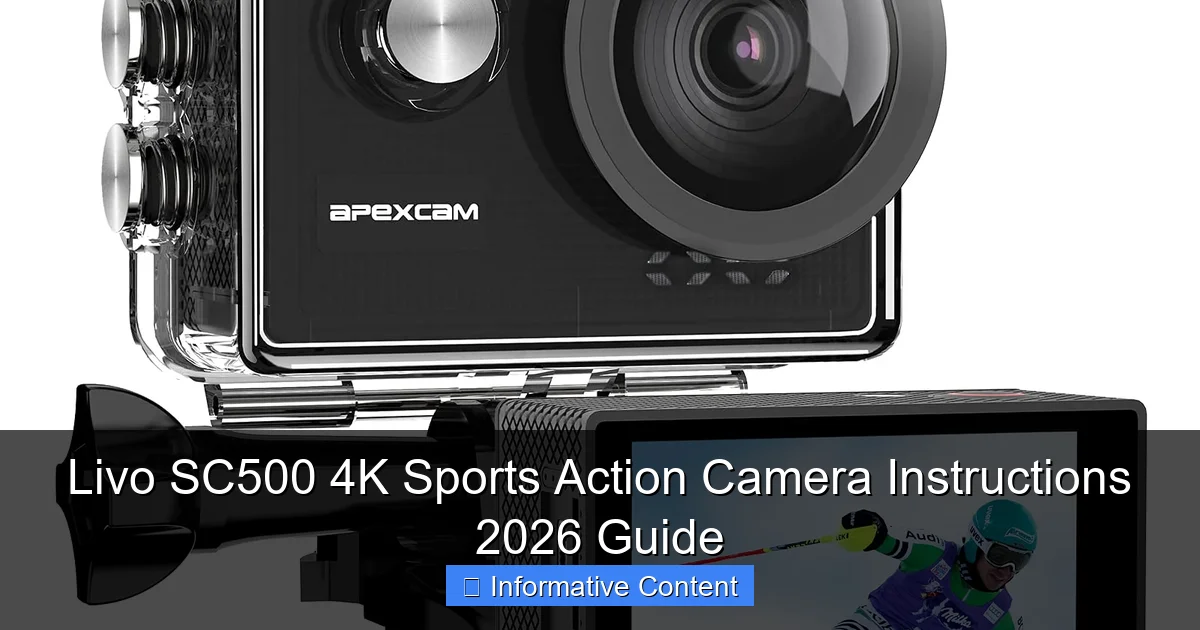 Livo SC500 4K Sports Action Camera Instructions 2026 Guide