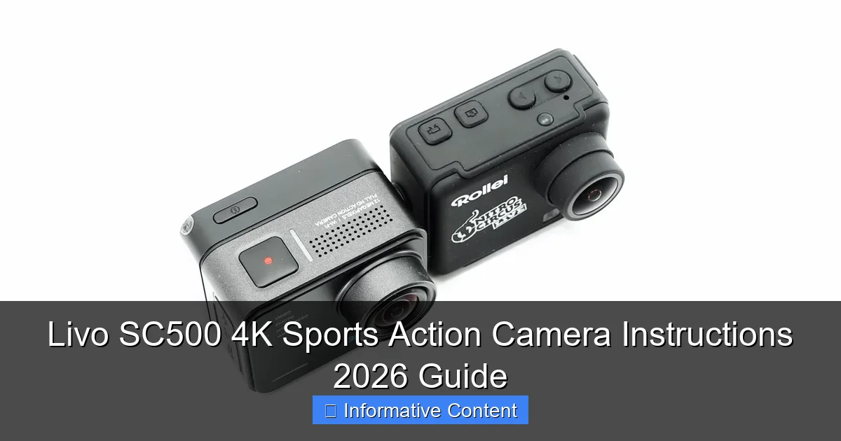 Livo SC500 4K Sports Action Camera Instructions 2026 Guide