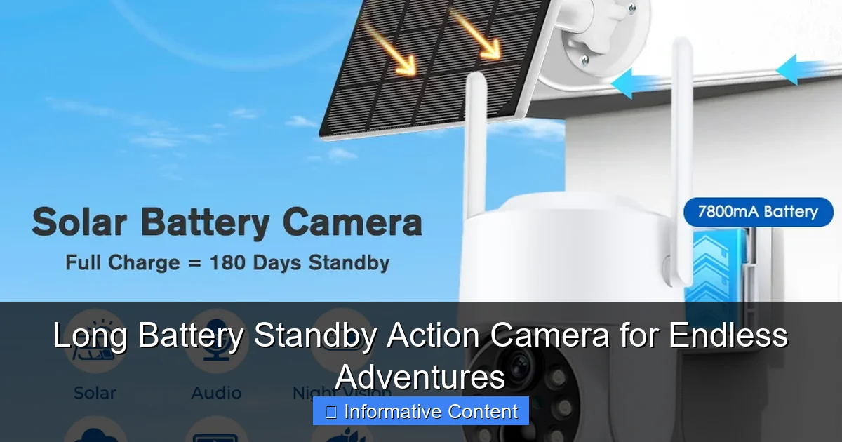 Long Battery Standby Action Camera for Endless Adventures
