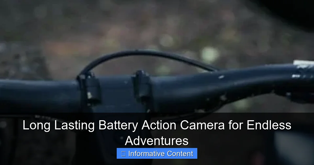 Long Lasting Battery Action Camera for Endless Adventures