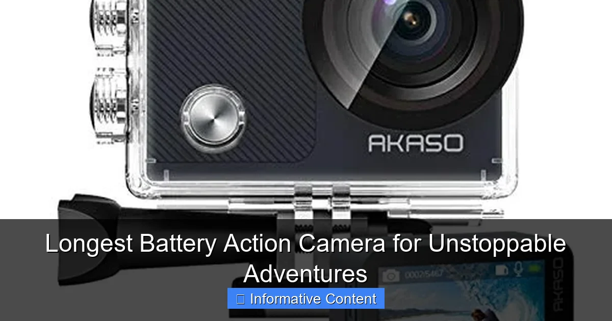 Longest Battery Action Camera for Unstoppable Adventures
