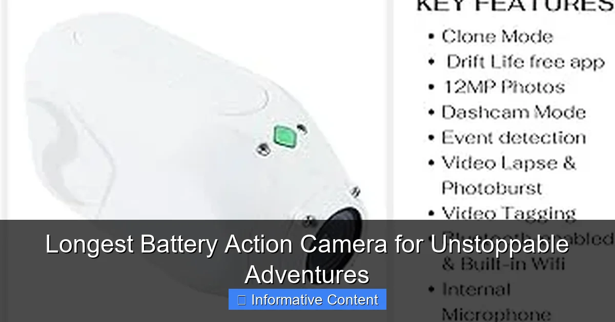 Longest Battery Action Camera for Unstoppable Adventures