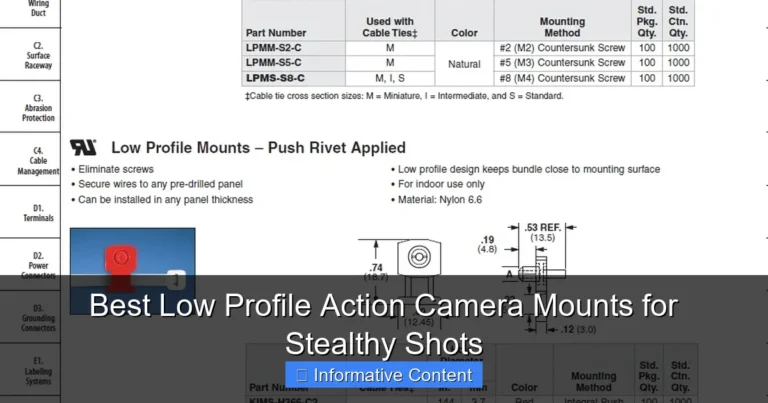 Best Low Profile Action Camera Mounts for Stealthy Shots