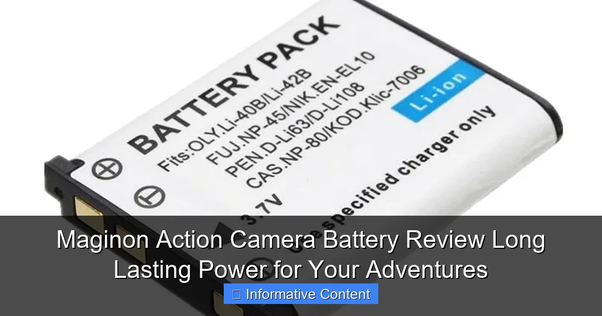 Maginon Action Camera Battery Review Long Lasting Power for Your Adventures