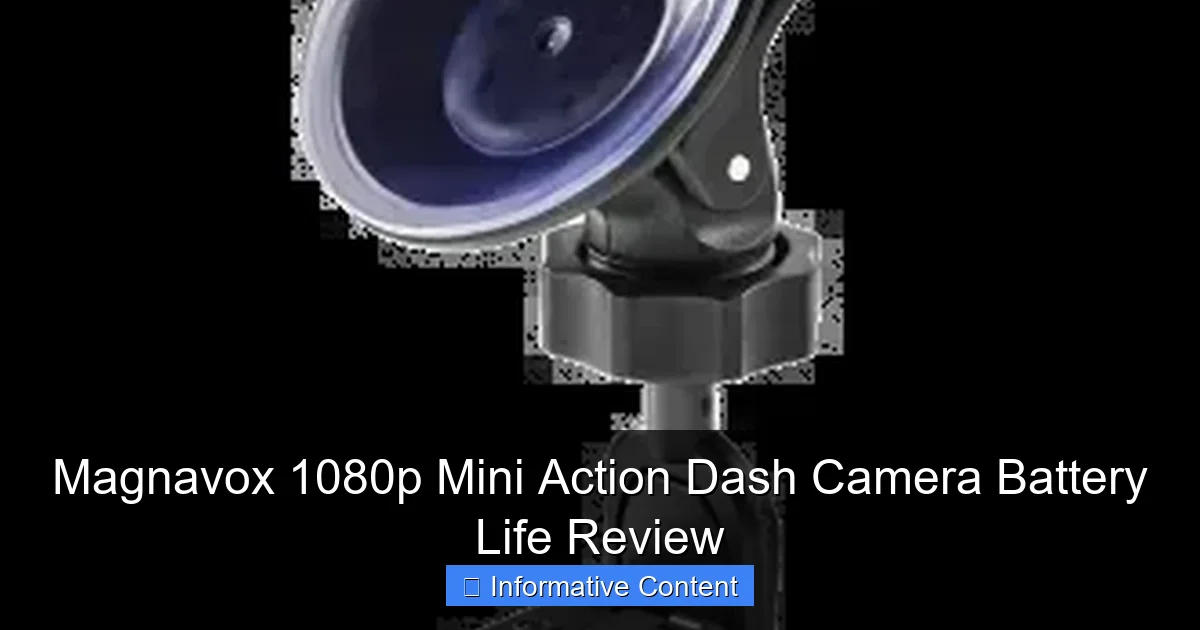 Magnavox 1080p Mini Action Dash Camera Battery Life Review