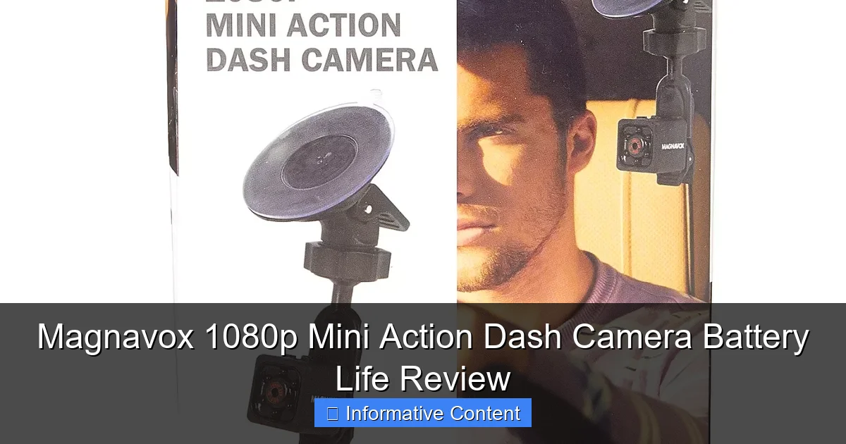 Magnavox 1080p Mini Action Dash Camera Battery Life Review