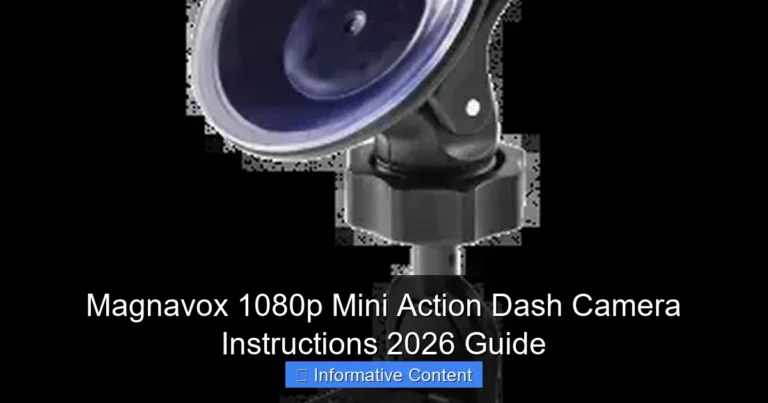 Magnavox 1080p Mini Action Dash Camera Instructions 2026 Guide