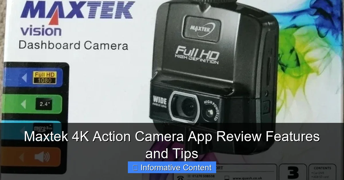 Maxtek 4K Action Camera App Review Features and Tips
