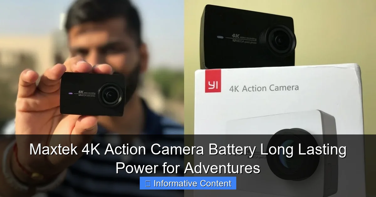 Maxtek 4K Action Camera Battery Long Lasting Power for Adventures