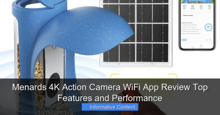 Menards 4K Action Camera WiFi App Review Top Features and Performance