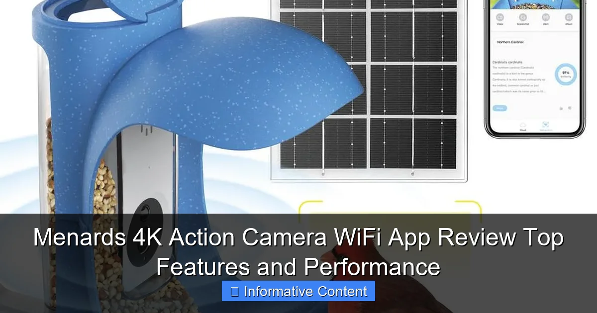 Menards 4K Action Camera WiFi App Review Top Features and Performance