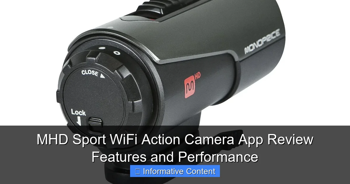 MHD Sport WiFi Action Camera App Review Features and Performance