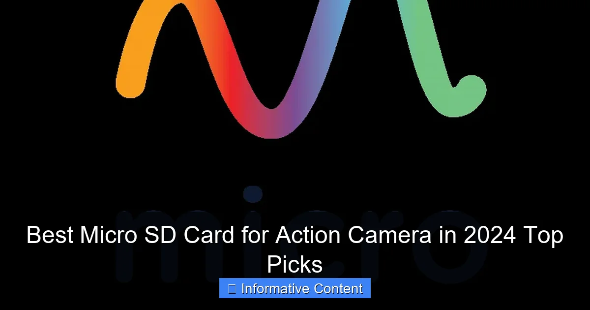 Best Micro SD Card for Action Camera in 2024 Top Picks