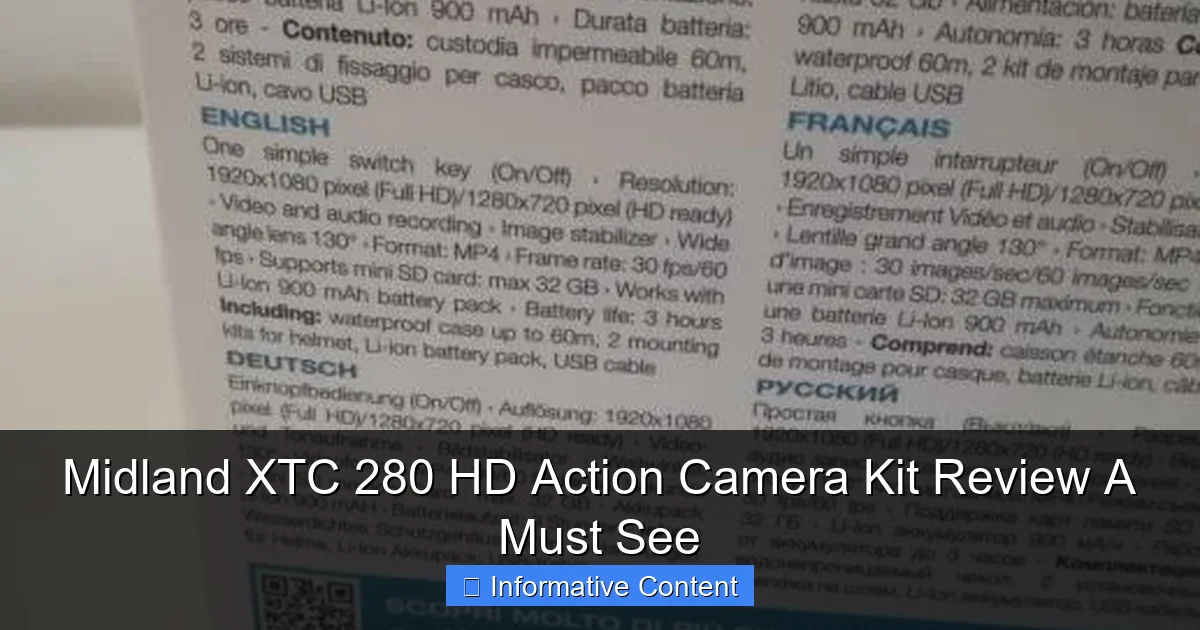 Midland XTC 280 HD Action Camera Kit Review A Must See