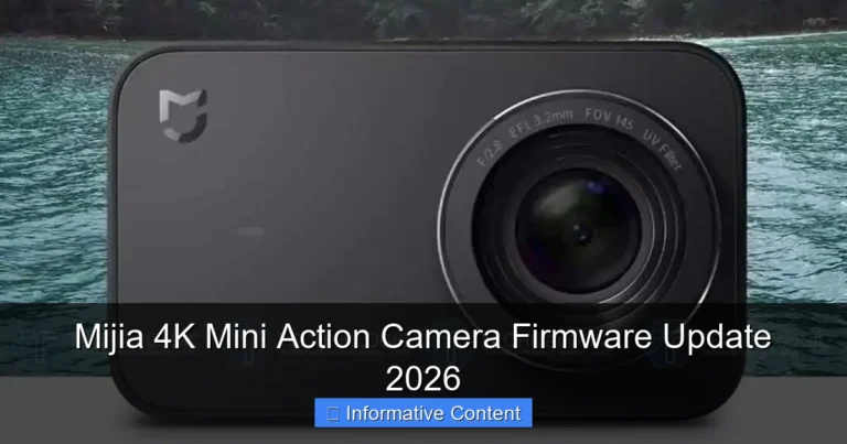 Mijia 4K Mini Action Camera Firmware Update 2026