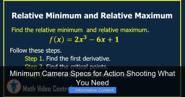 Minimum Camera Specs for Action Shooting What You Need