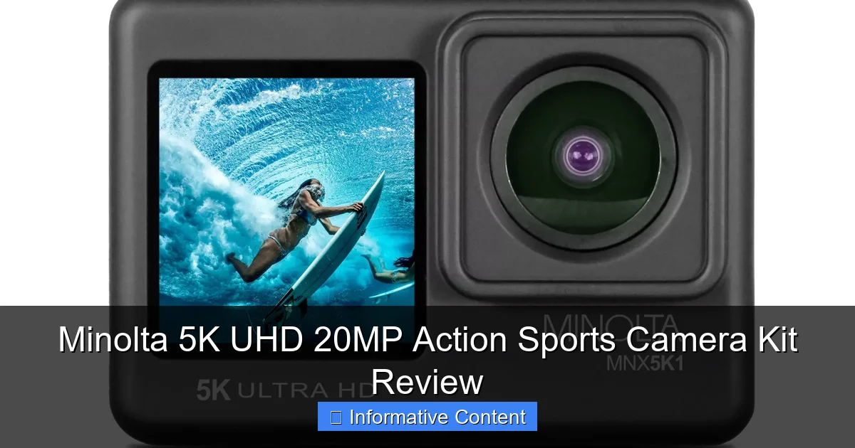 Minolta 5K UHD 20MP Action Sports Camera Kit Review