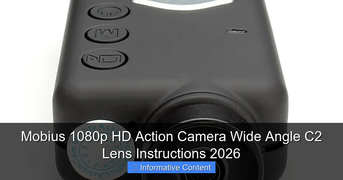 Mobius 1080p HD Action Camera Wide Angle C2 Lens Instructions 2026
