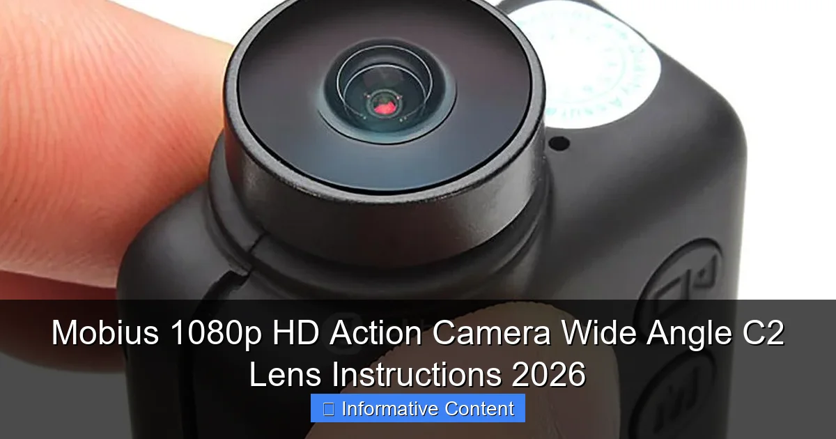 Mobius 1080p HD Action Camera Wide Angle C2 Lens Instructions 2026