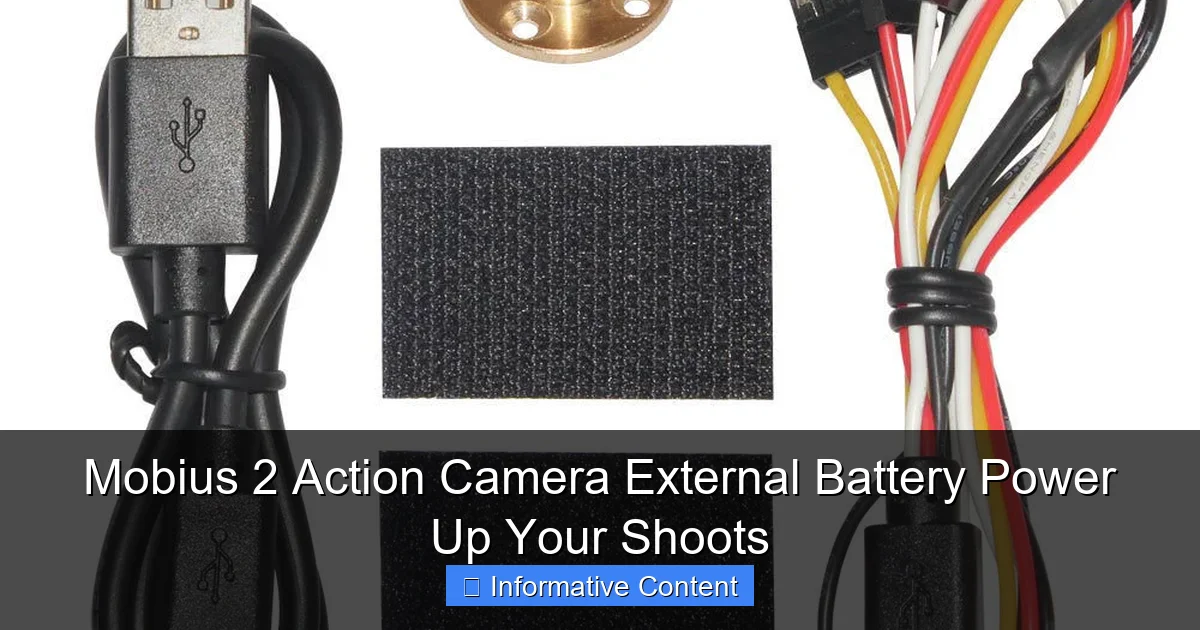 Mobius 2 Action Camera External Battery Power Up Your Shoots