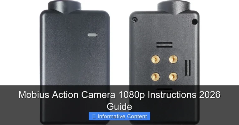 Mobius Action Camera 1080p Instructions 2026 Guide