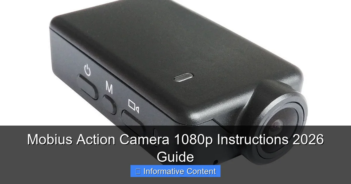 Mobius Action Camera 1080p Instructions 2026 Guide