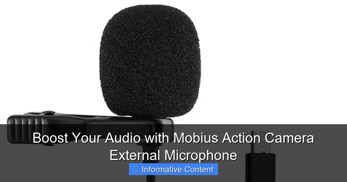 Boost Your Audio with Mobius Action Camera External Microphone