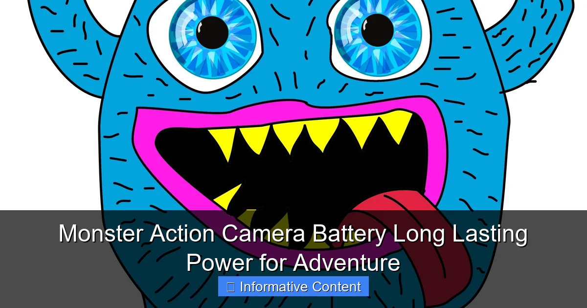 Monster Action Camera Battery Long Lasting Power for Adventure