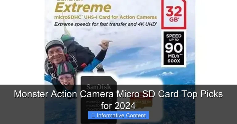 Monster Action Camera Micro SD Card Top Picks for 2024