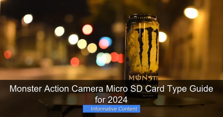 Monster Action Camera Micro SD Card Type Guide for 2024