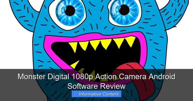 Monster Digital 1080p Action Camera Android Software Review