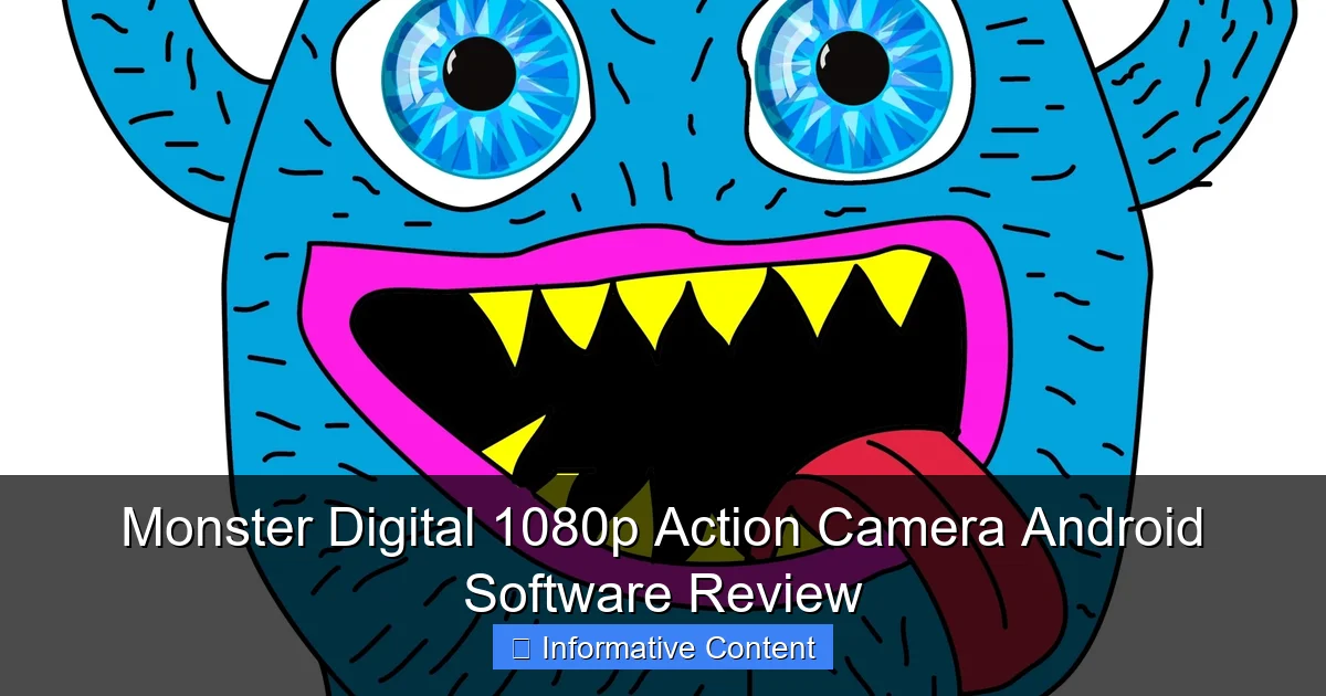 Monster Digital 1080p Action Camera Android Software Review
