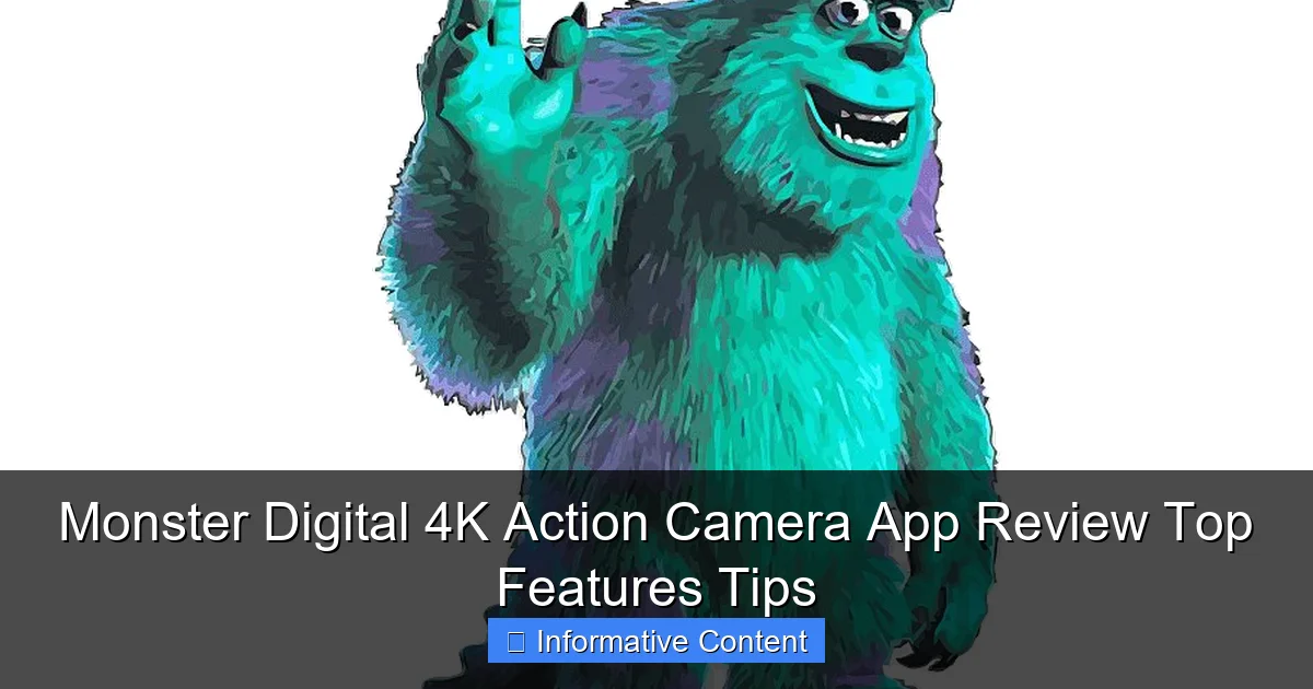 Monster Digital 4K Action Camera App Review Top Features Tips