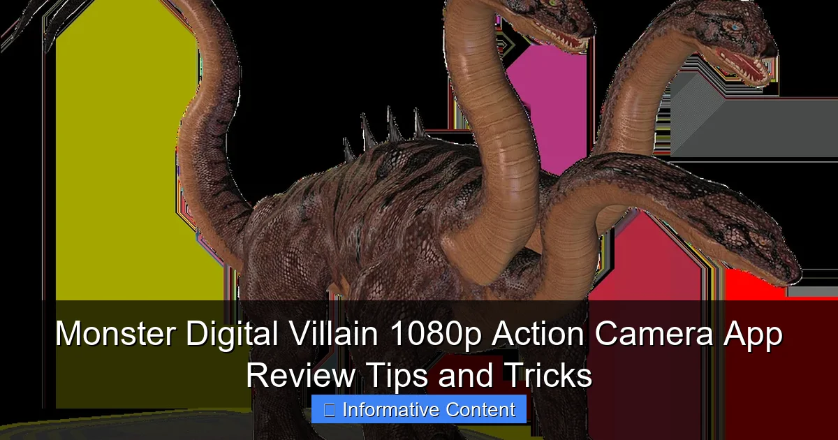 Monster Digital Villain 1080p Action Camera App Review Tips and Tricks